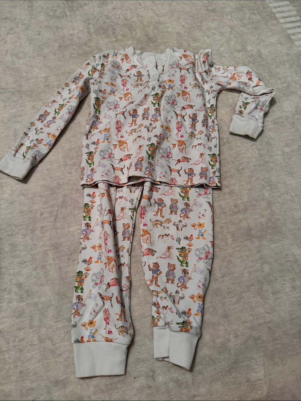 SEC Mascot Animal Print Pajama Set - Cozy Long Sleeve Two-Piece